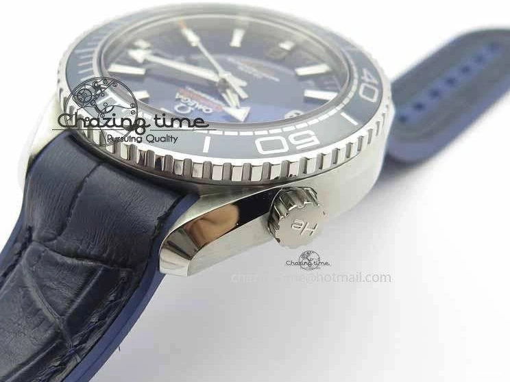 0320 Planet Ocean 2016 43.5mm SS OM 1:1 Best Edition Blue Dial On Blue Leather Strap A Sophisticated 8165